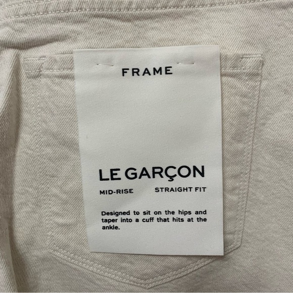Frame Le Garcon Mid Rise Straight Fit Jeans Au Natural Heather Size 28 NWT New - Picture 11 of 13